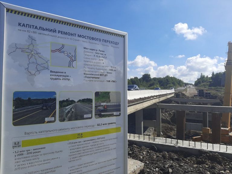 На Прикарпатті завершують капітальний ремонт мосту, який почали у 2006-му 3 Капітальний ремонт мосту через річку Луква