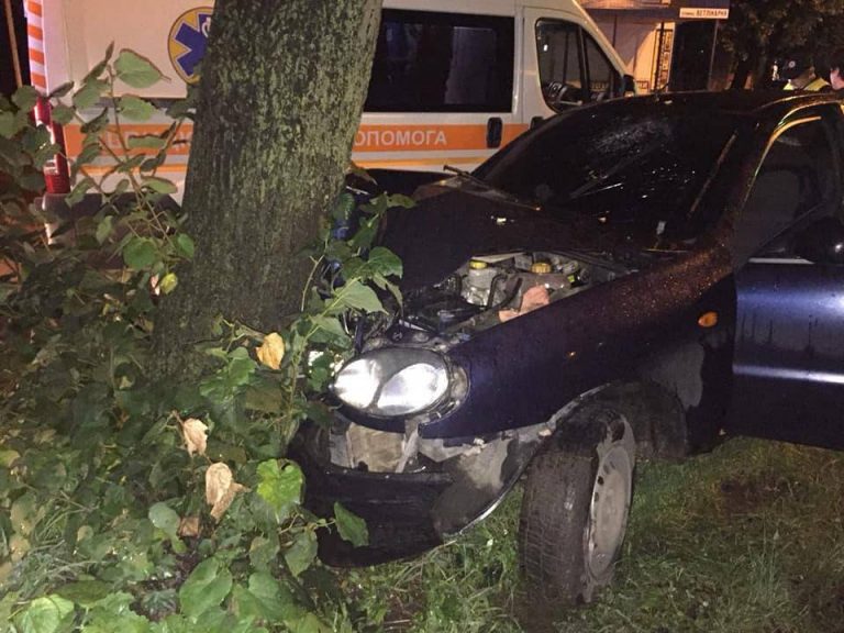 На Коломийщині автомобіль в'їхав у дерево