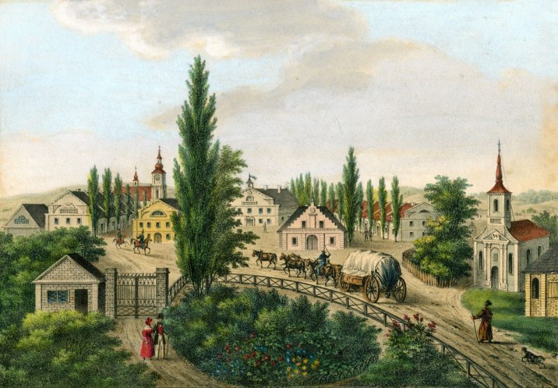 1837 Burshtyn pochatku HIH st. na litografiyi Auera