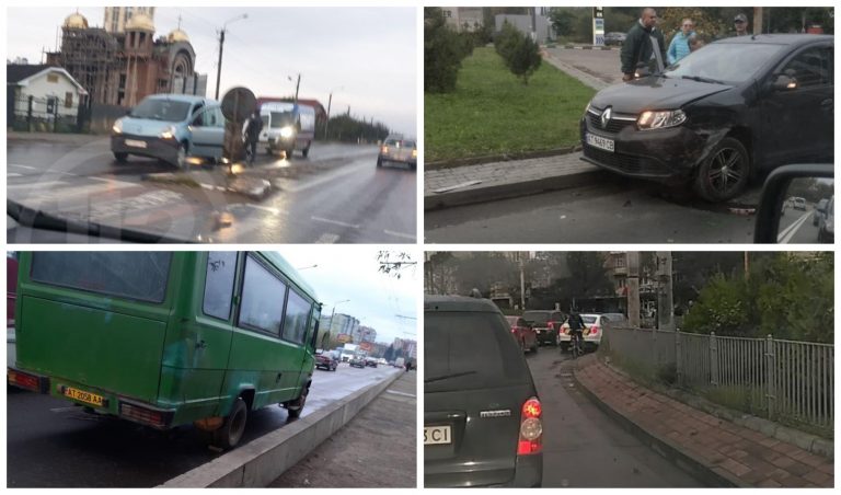 Франківськ ранковий: численні аварії та кілометрові затори (ОНОВЛЮЄТЬСЯ) 10 MyCollages 3