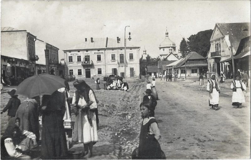 Rynek w Ro niatowie hotel Wassermana. 1914 1918