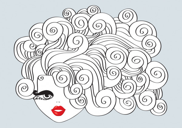 depositphotos 5601078 stock illustration nice girl with curly hair