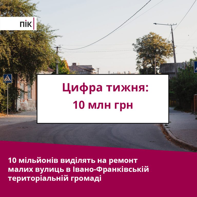 Цифра тижня: у громаді на Прикарпатті спрямують мільйони на ремонт малих вулиць 11 3 26