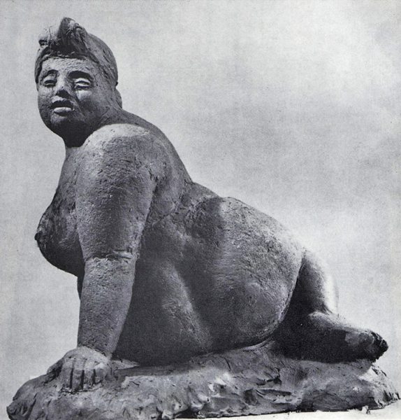 Ogolena Nudistka. 1972. Terakota