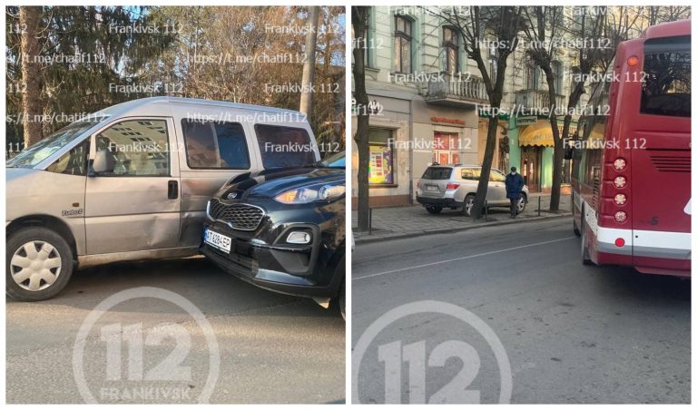 Дві ДТП в Івано-Франківську: рух транспорту ускладнено (ФОТО, ВІДЕО) 5 MyCollages 2021 11 25T144326.211