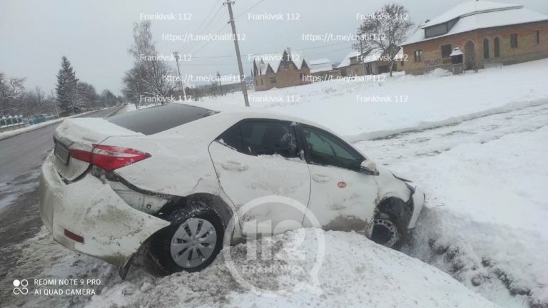 На Коломийщині автівка злетіла з дороги (ФОТО) 9 photo 2021 12 08 15 21 50