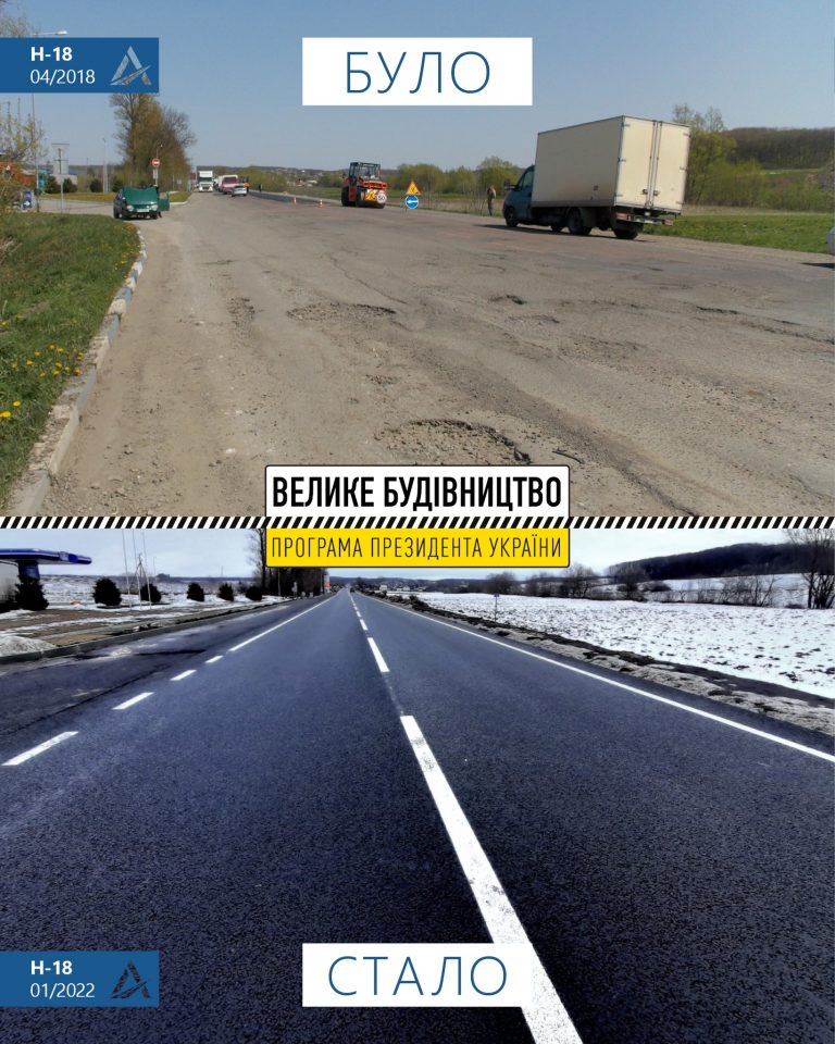 Було - стало: як змінилася дорога Івано-Франківськ – Тернопіль у Клубівцях (ФОТО)