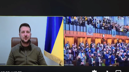 Не зупиняйтесь у допомозі Україні: президент Зеленський виступив перед урядом Канади