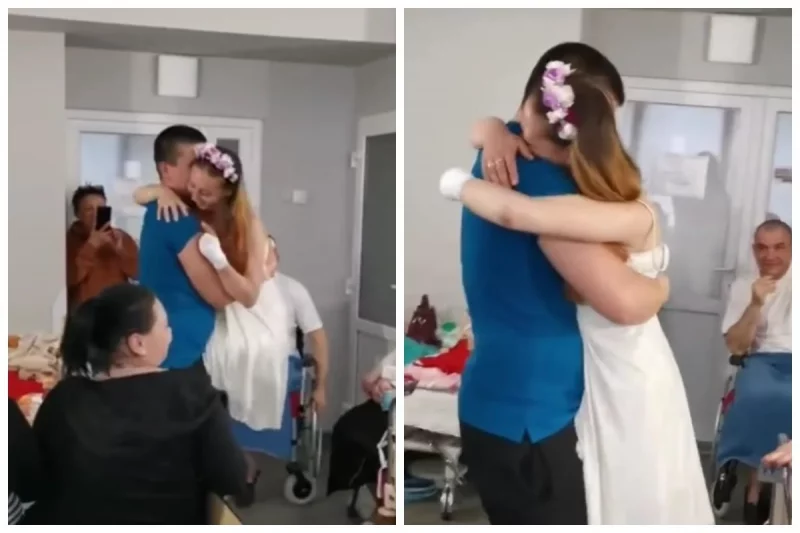 У львівській лікарні одружилася медсестра з Лисичанська, яка під час вибуху втратила обидві ноги
