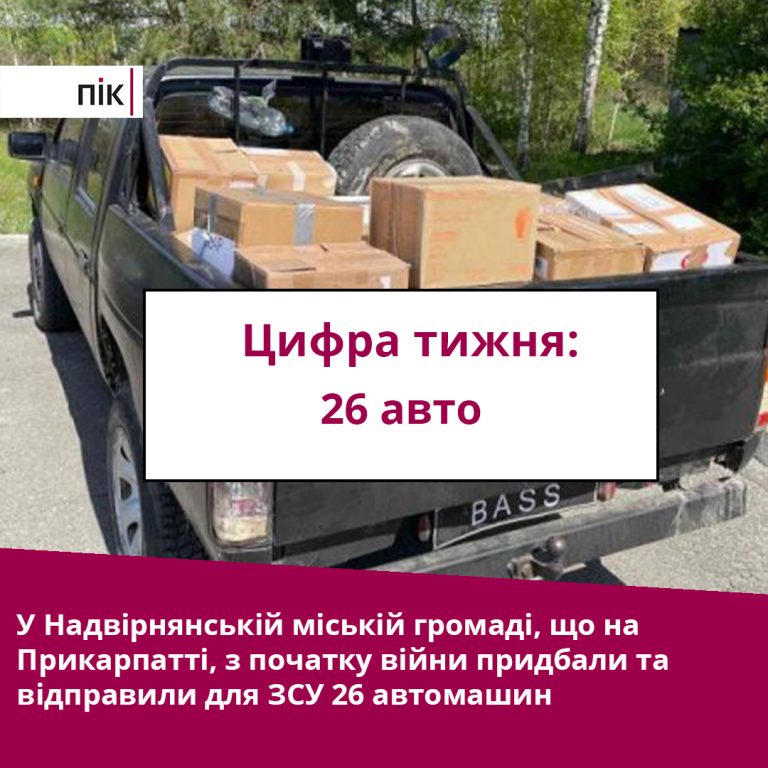 у громаді на Прикарпатті придбали для ЗСУ понад двадцять автівок