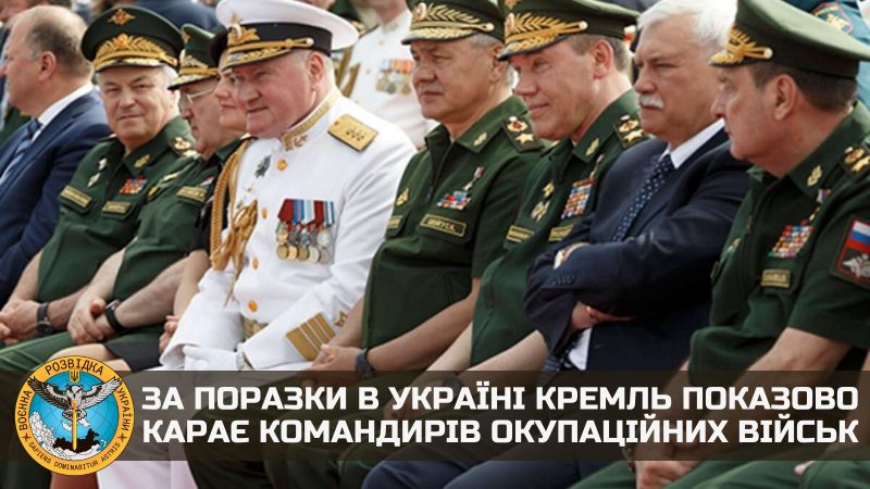 Кремлівська влада показово карає своїх командирів за поразки в Україні