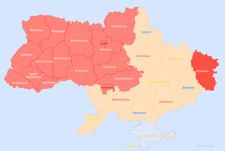 На більшій частині України лунають повітряні тривоги: в Одесі вибухи