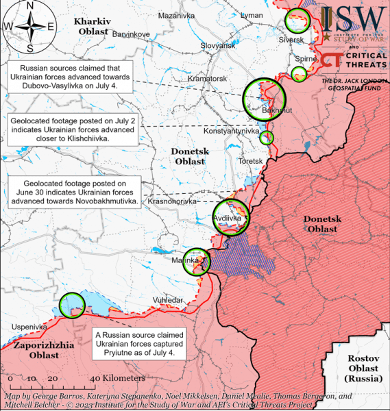 Donetsk Battle Map Draft July 42023