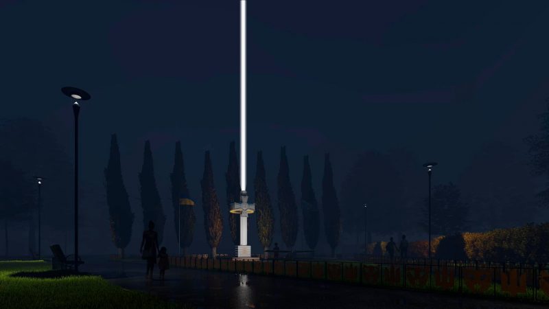 У Коломийському парку встановлюють меморіал пам'яті Повітряним Силам ЗСУ (ФОТО)