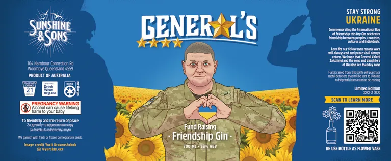 В Австралії продають джин із Залужним: як це допомагає Україні
