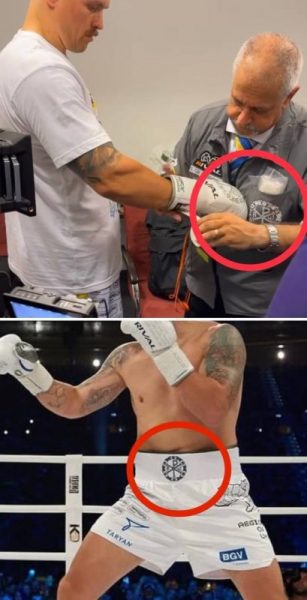У мережі виникла суперечка щодо символу на боксерських шортах Олександра Усика (ФОТО)