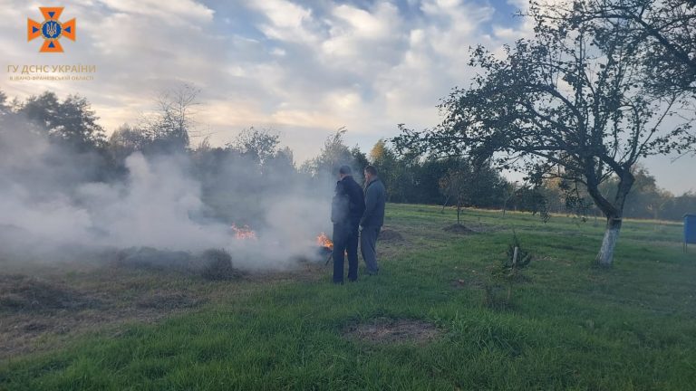 У Болехівській громаді оштрафували трьох людей за спалювання трави (ФОТО)