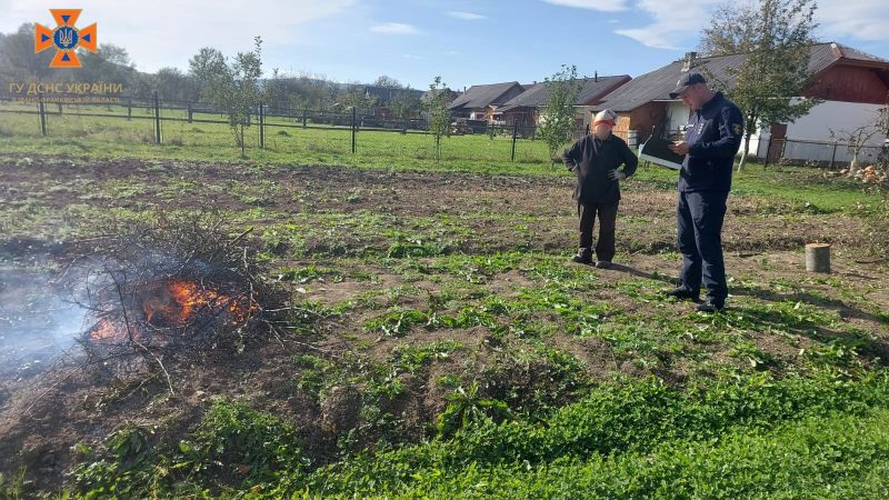 Рятувальники виявили 5 паліїв трави на Прикарпатті, на них склали адмінпротоколи (ФОТО)