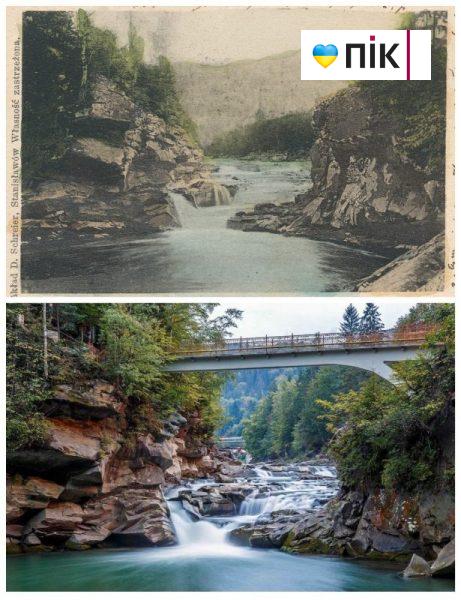 Було-стало: як виглядав водоспад в Яремче понад 100 років тому (ФОТОархів) 9 MyCollages 2024 01 04T084442.225 scaled