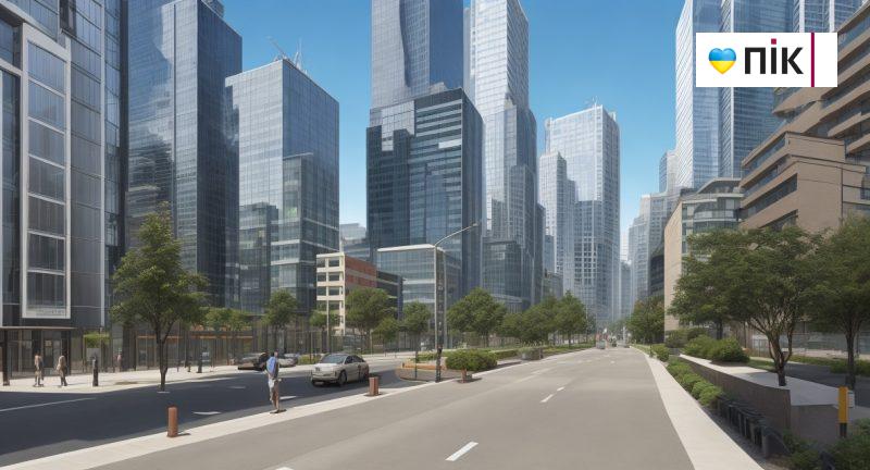 "Витвір мистецтва": як штучний інтелект бачить дороги Прикарпаття через 10 років (ФОТО) 2 Default an asphalt road with a neat sidewalk among urban highr 1 scaled