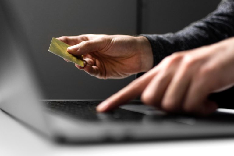 top view online shopping concept