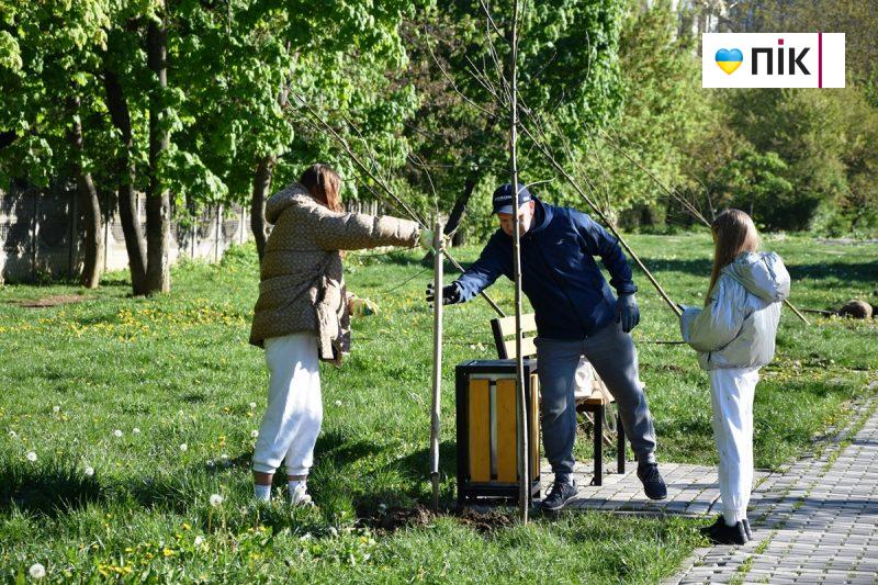 Велика толока: мер Франківська разом із дружиною посадили ясені на алеї "Позитрону" (ФОТО) 8 DSC 0195 scaled