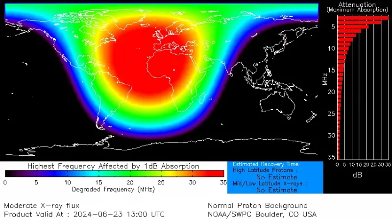 m9.3 solar flare june 23 2024 drap scaled