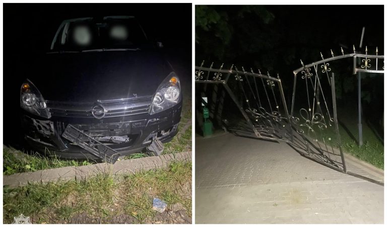 Патрульні знайшли водія, який "розтрощив" браму в міському парку Івано-Франківська 7 MyCollages 52