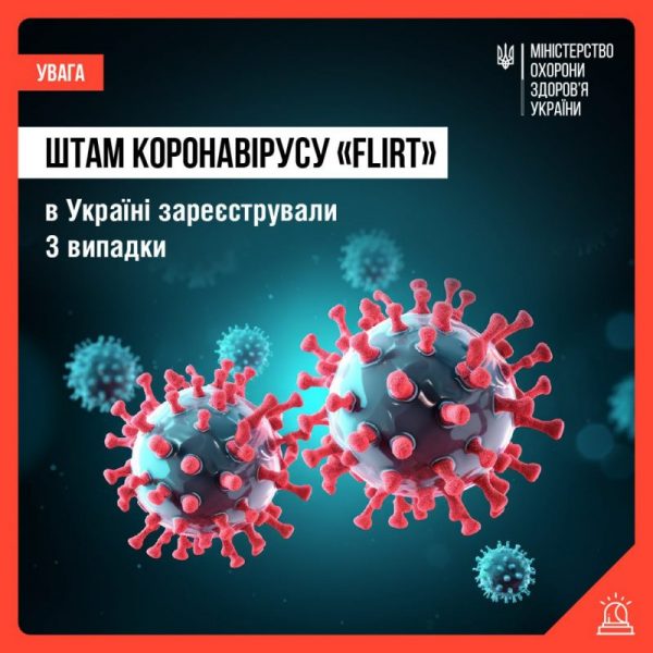 В Україні зафіксували три випадки штаму коронавірусу «FLiRT»: один з них на Прикарпатті
