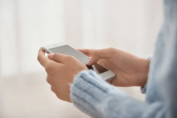 depositphotos 307982636 stock photo woman with modern mobile phone