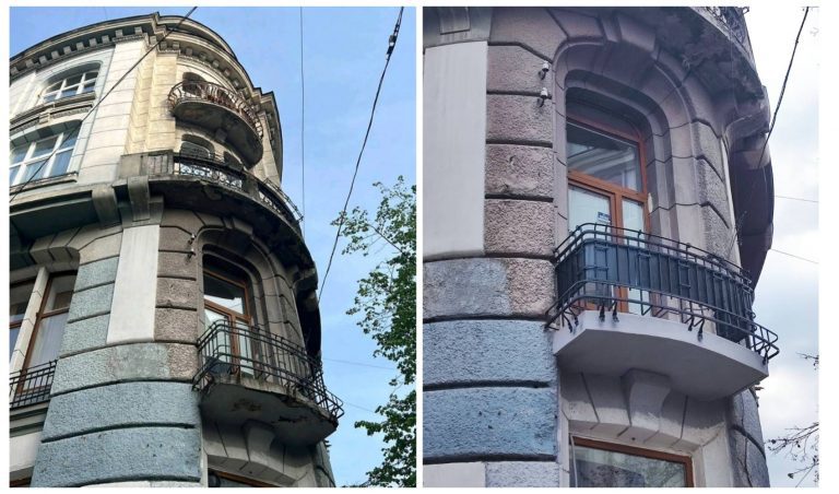 Було-стало: у центрі Франківська відреставрували аварійний балкон (ФОТО) 12 MyCollages 2024 09 23T173823.965