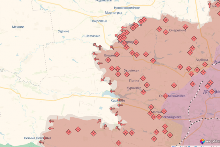 Росіяни захопили майже 235 кв. км в Україні за минулий тиждень