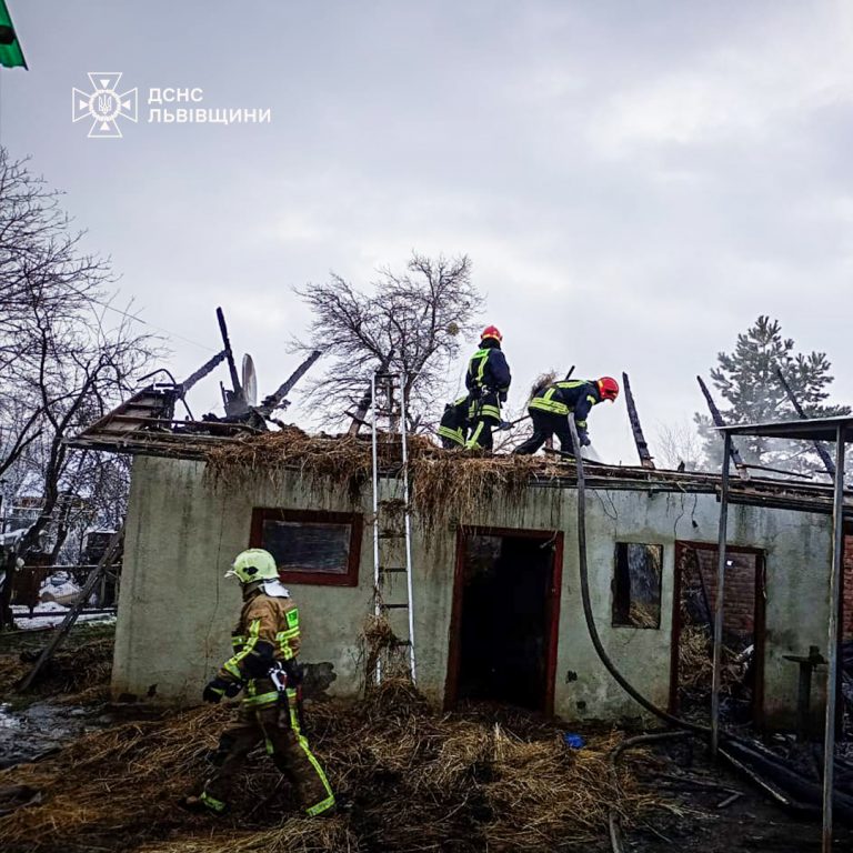 На Стрийщині надзвичайники врятували козу з палаючої будівлі (ФОТО)