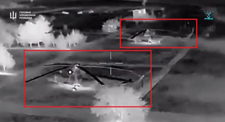 Українські розвідники уразили російські гелікоптери Мі-8 у Криму (ВІДЕО)