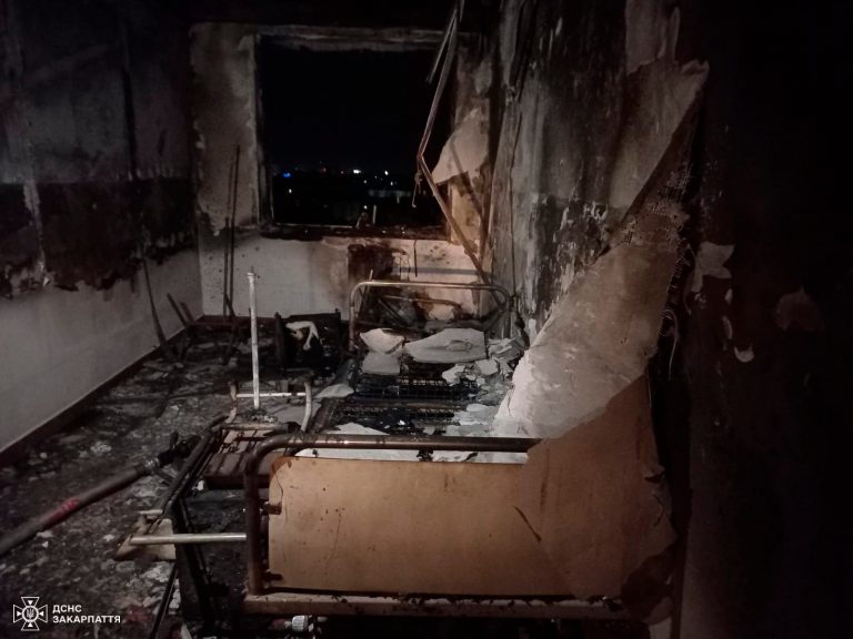 В Ужгороді загорілася лікарняна палата: загинув чоловік (ФОТО, ВІДЕО)