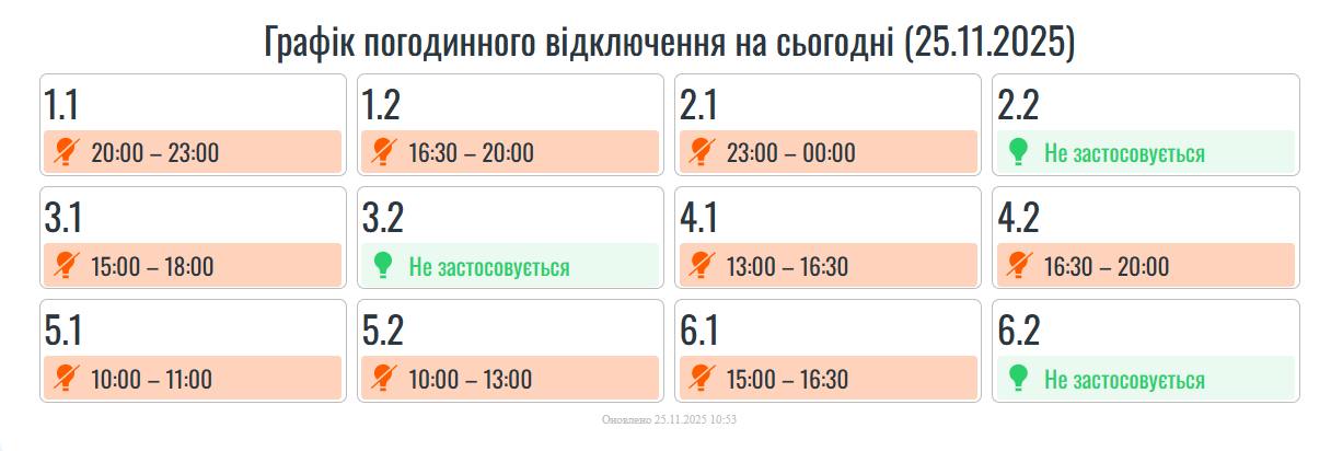 Оновили графіки відключень на Прикарпатті на 25 листопада 2 photo 5273878849609469123 y