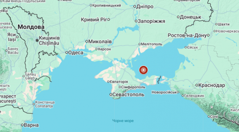 В Азовському морі стався землетрус магнітудою 5.1 5 Znimok ekrana 2026 02 02 135121