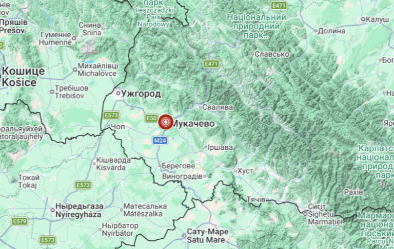 Поблизу Мукачево стався землетрус 4 Znimok ekrana 2026 02 10 155625