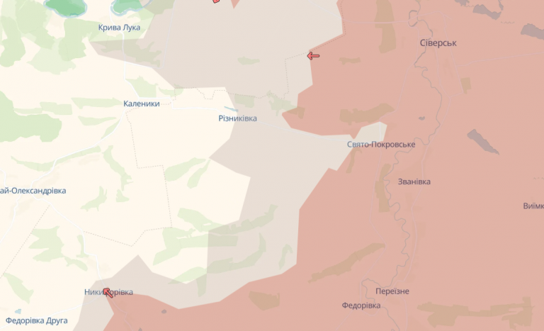росіяни просунулися біля декількох населених пунктів на Донеччині, - DeepState 7 Znimok ekrana 2026 02 20 155837