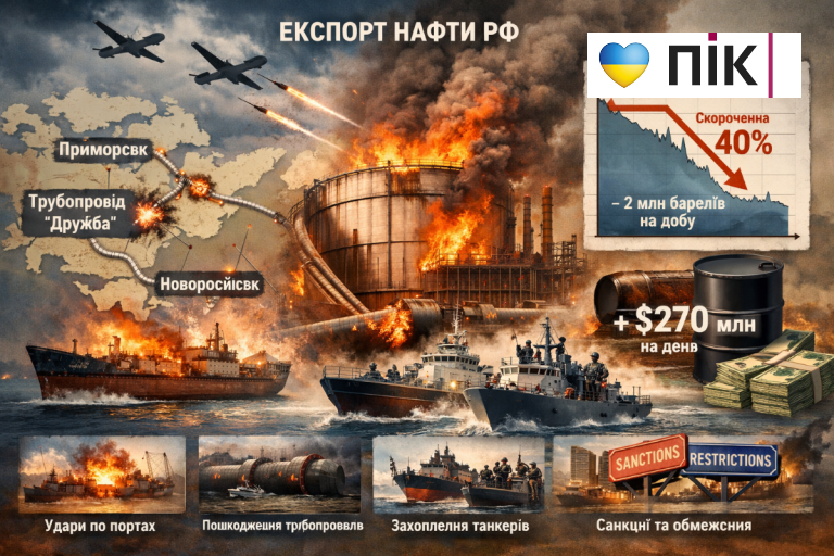 Російська нафта під ударом: 40 % експортних потужностей виведено з ладу 1 4bbbad0b ae94 4108 b6c0 429a4f14e3be