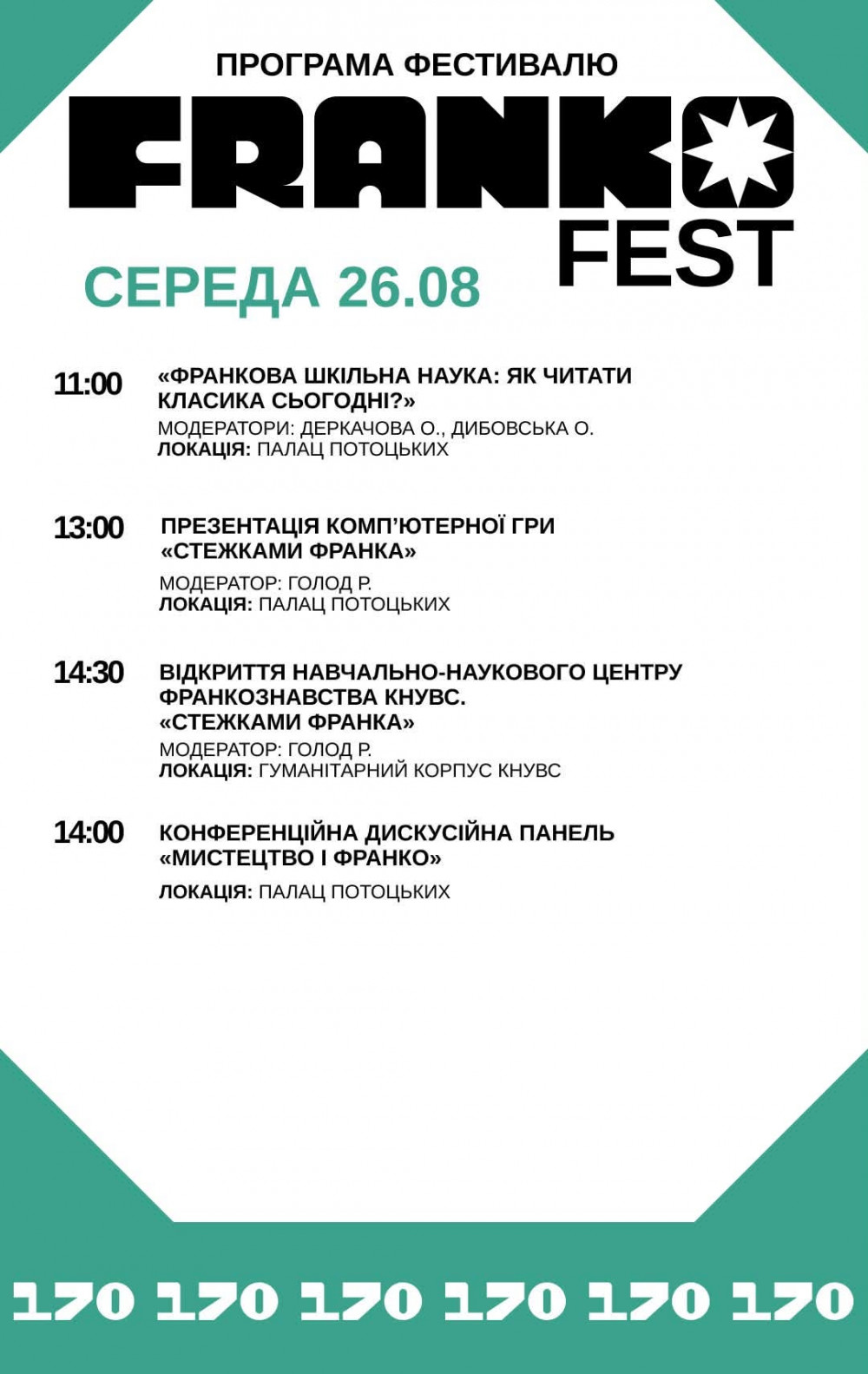 FRANKOFEST-170 стартував в Івано-Франківську: шість днів Франка по-новому (ФОТО, ВІДЕО) 42 3 3