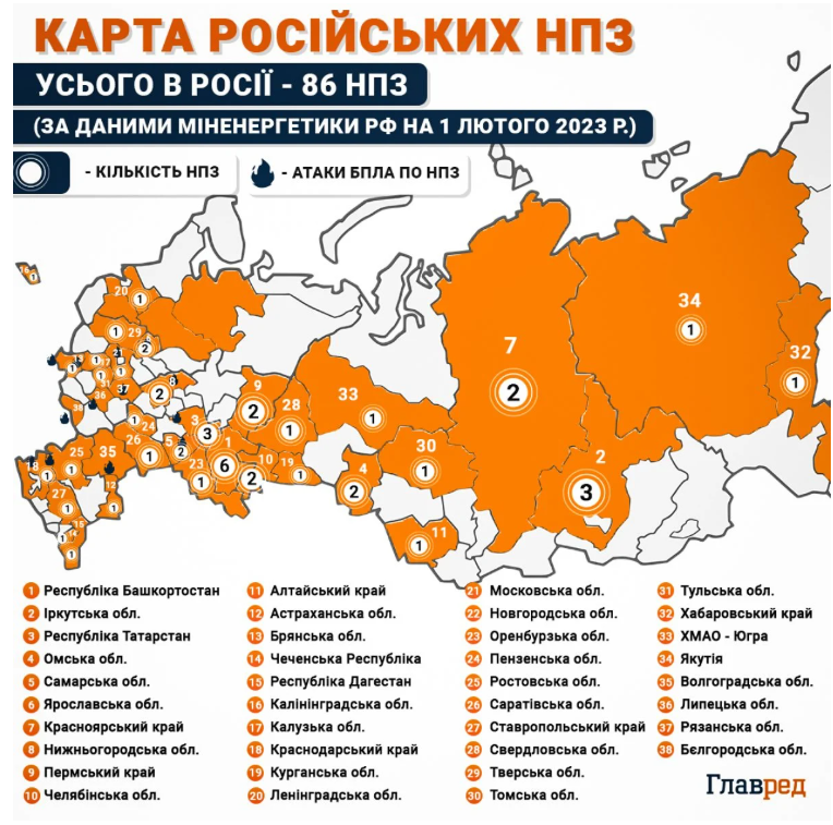 Сили оборони вивели з ладу понад 45% потужностей нафтопереробки РФ — Генштаб 2 Znimok ekrana 2026 09 21 183252